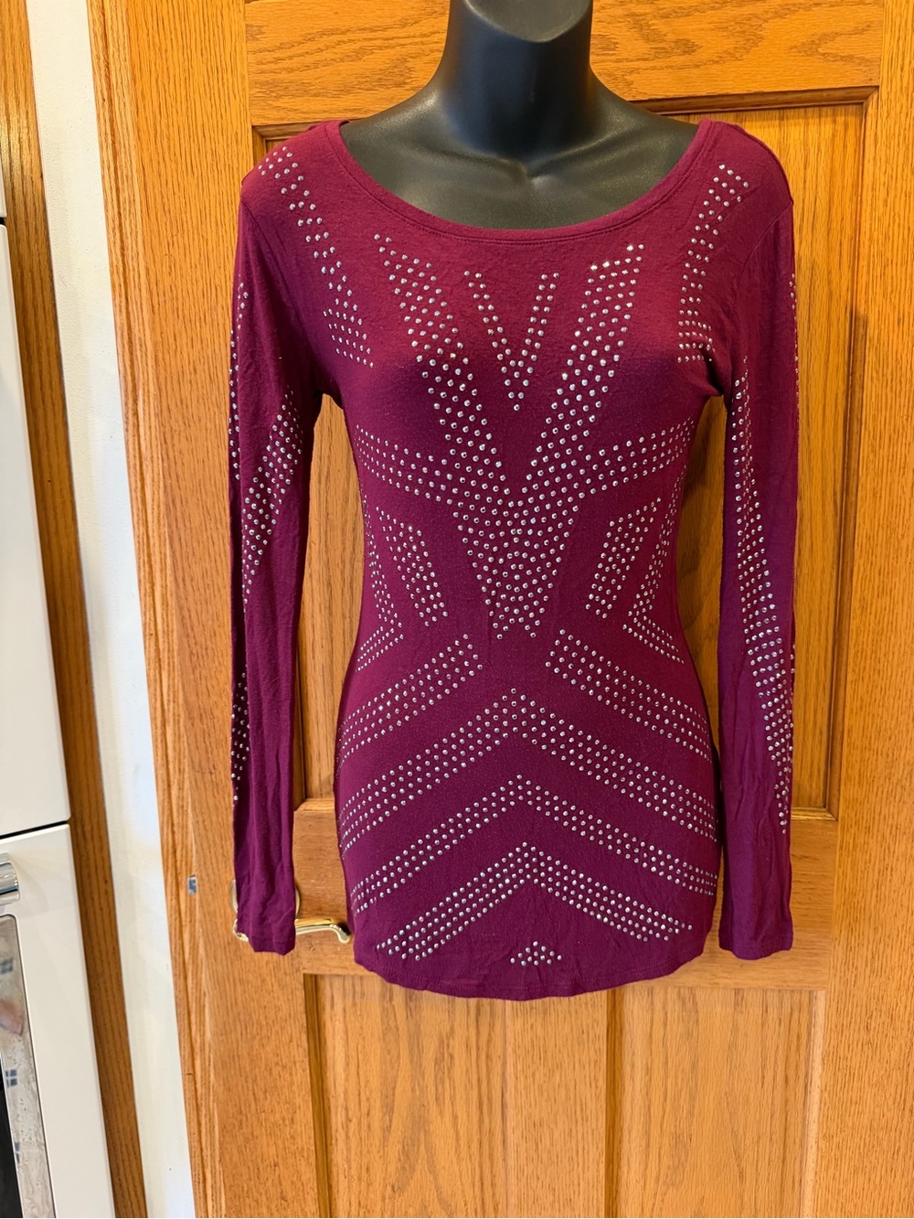 Rock & Republic Deep Wine Knit Top